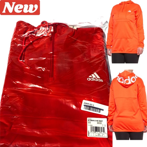🚨EXPIRES🔜🆕 adidas New A Graphic Hoodie orange size large - Picture 10 of 14